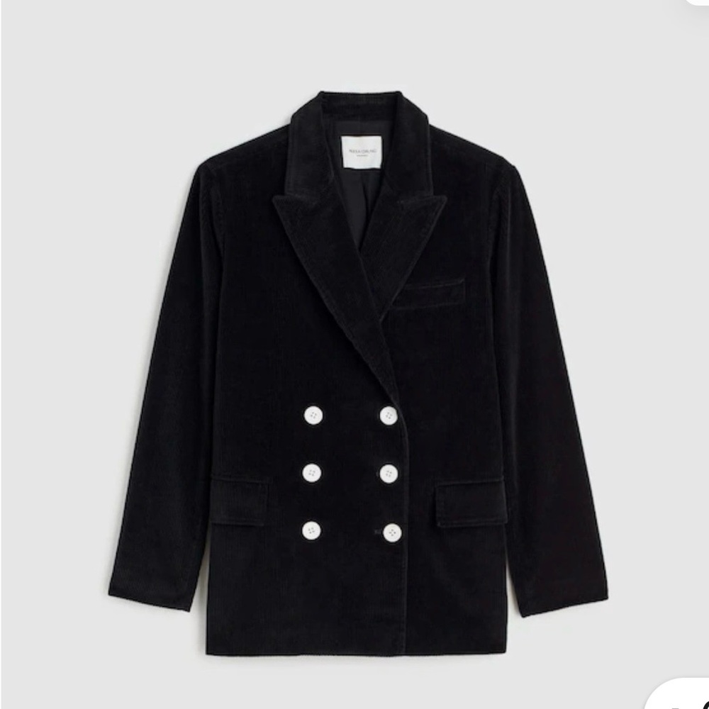 Madewell Alexa Chung Double-Breasted Corduroy Overaized Blazer size 0